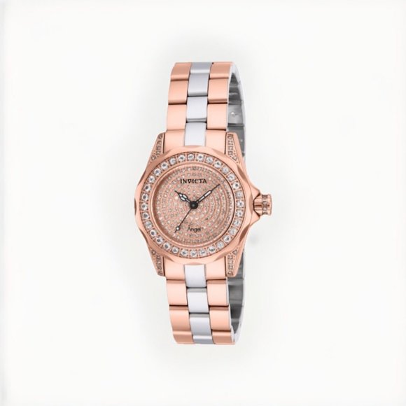 Invicta Angel Genuine Morganite/diamonds Stainless Steel Women's Watch No.16008
